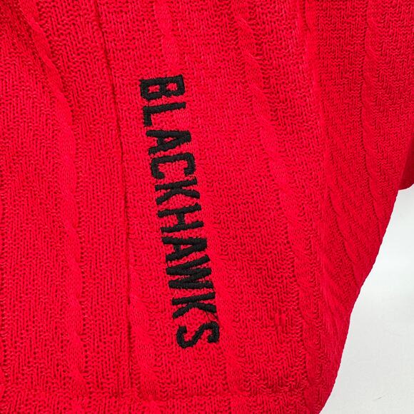 Chicago Blackhawks Jacket Womens Small Full Zip Knit Embroidered NHL Hockey NEW - Picture 5 of 10